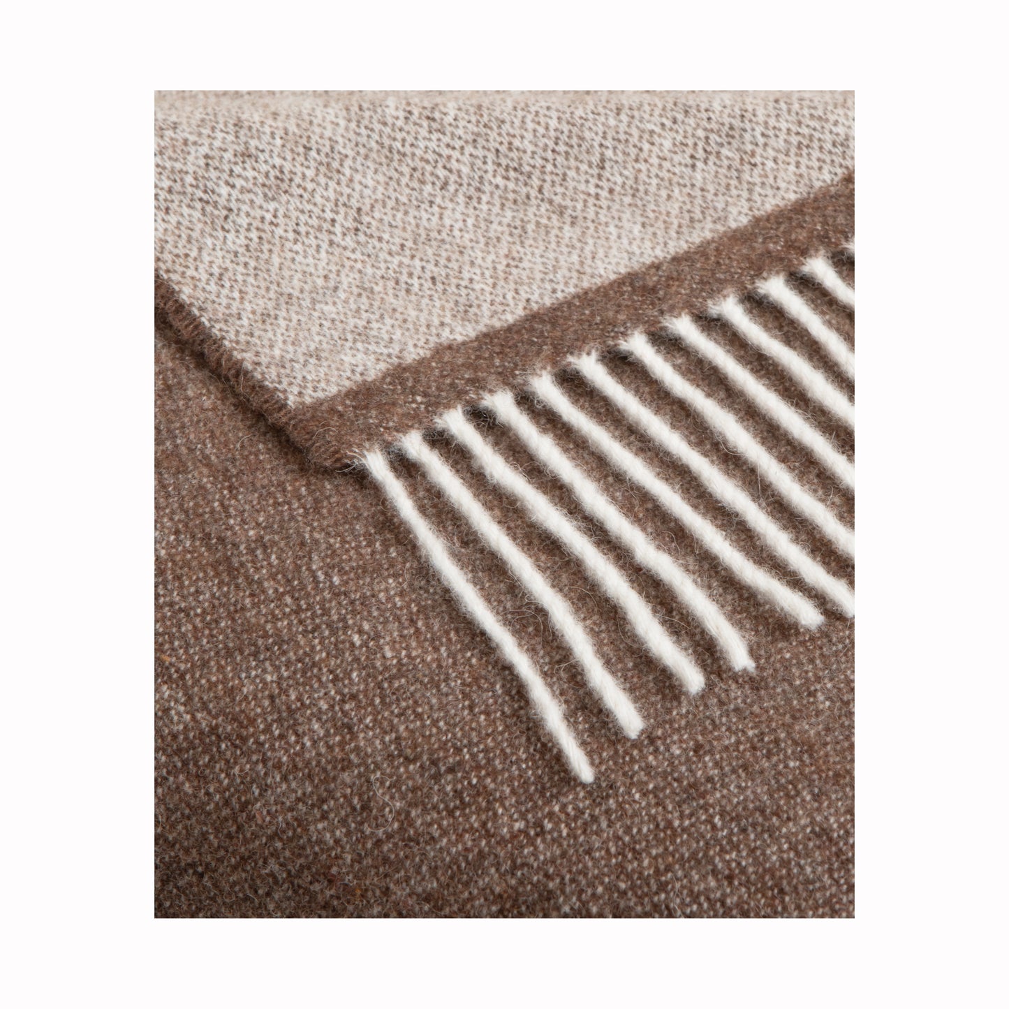 Fara Double Face Throw, in soft recycled wool