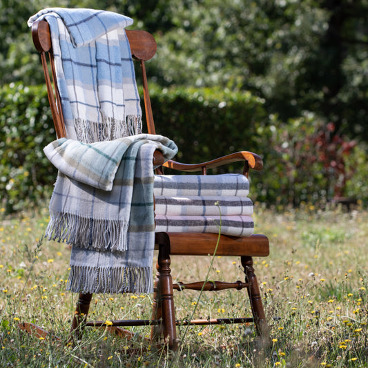 Babele Check, Soft Recycled Cotton Throw